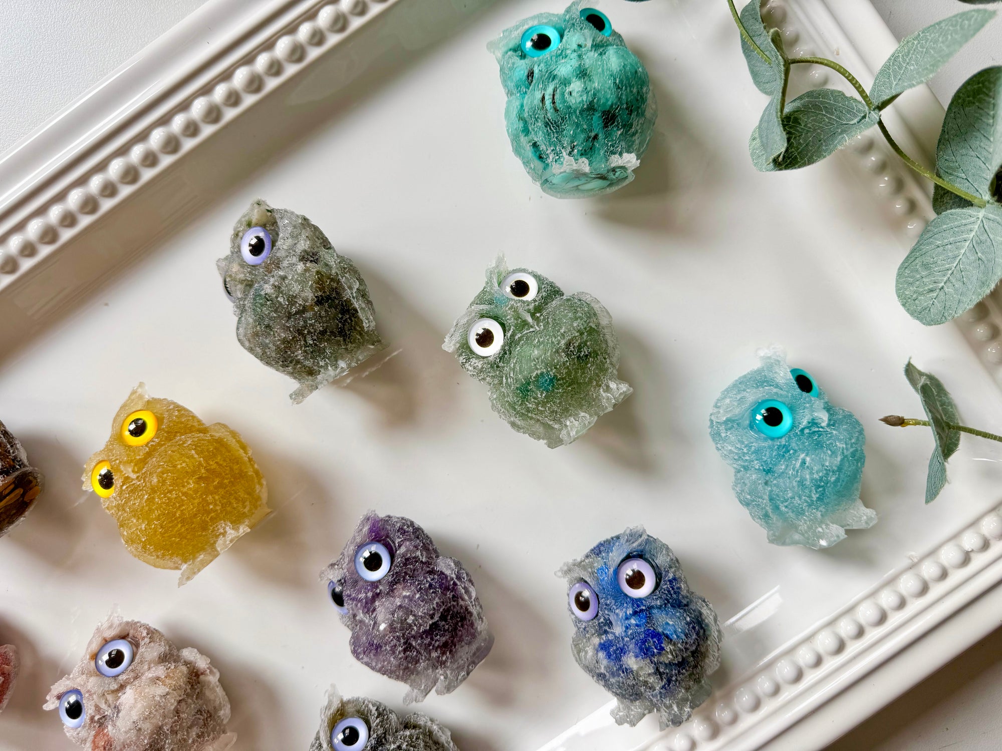 Crystal Chip Resin Owl