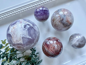 Amethyst & Agate Polished Sphere