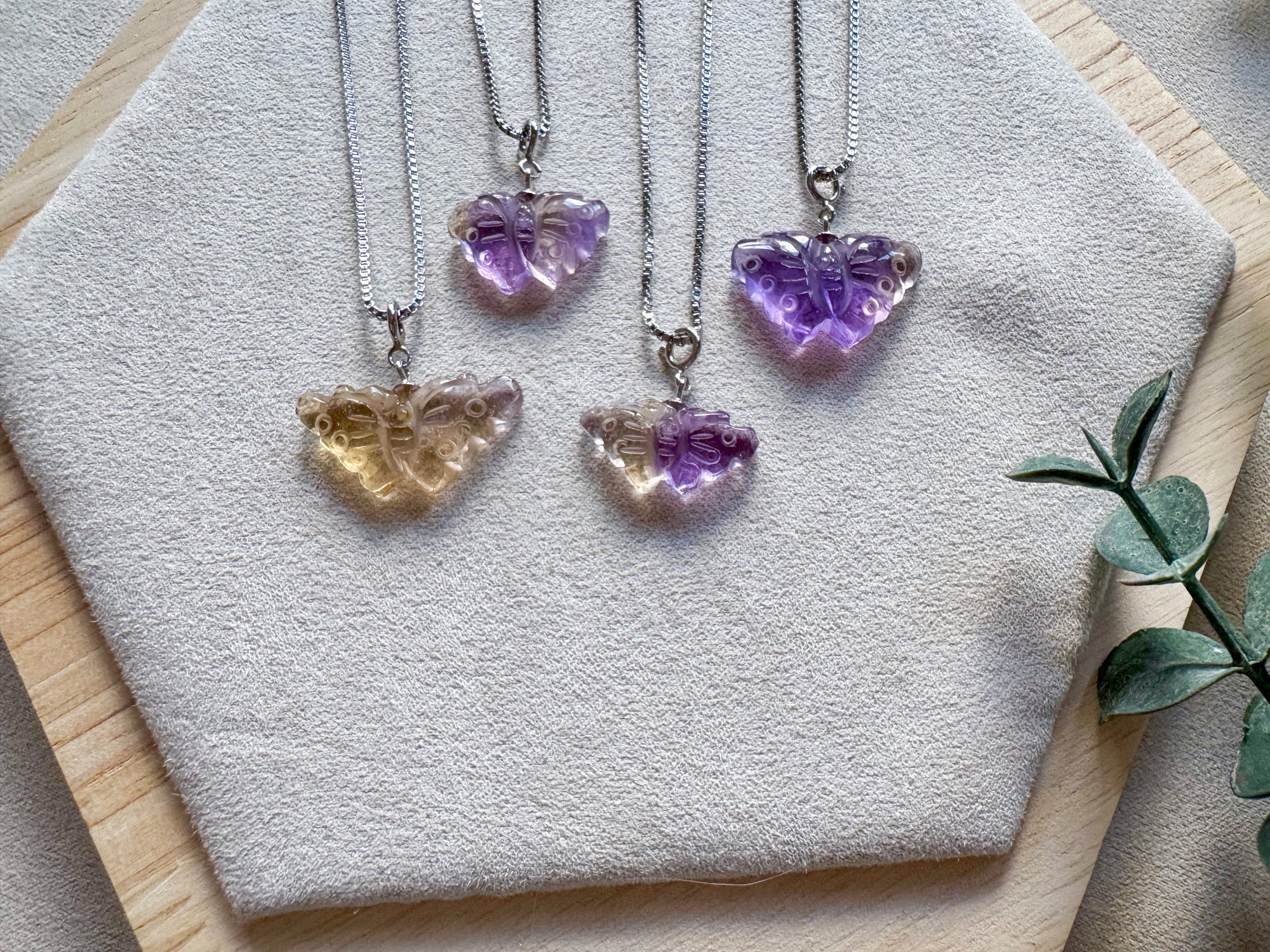 Ametrine Mini Butterfly Sterling Necklace