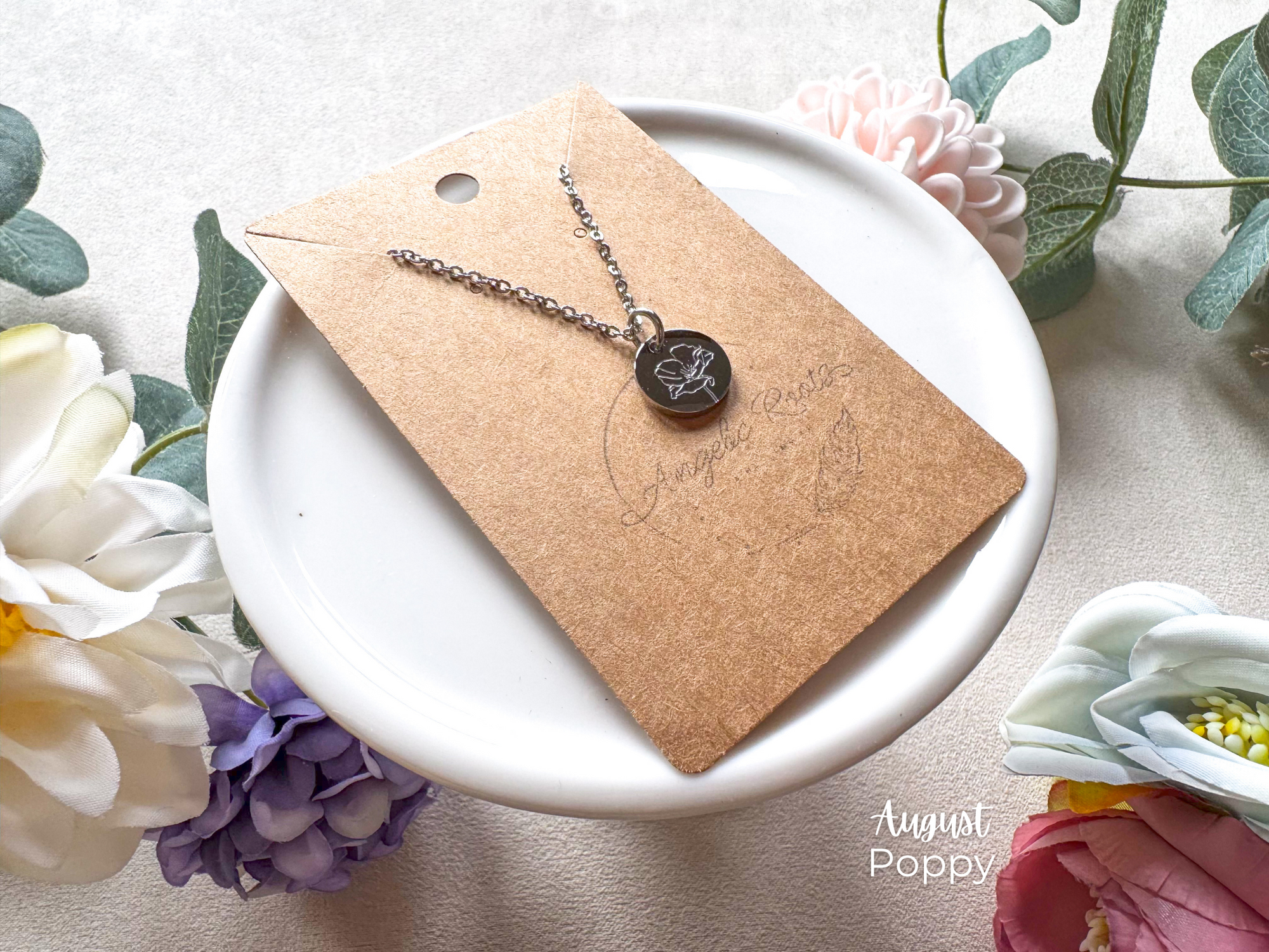 August Poppy Necklace