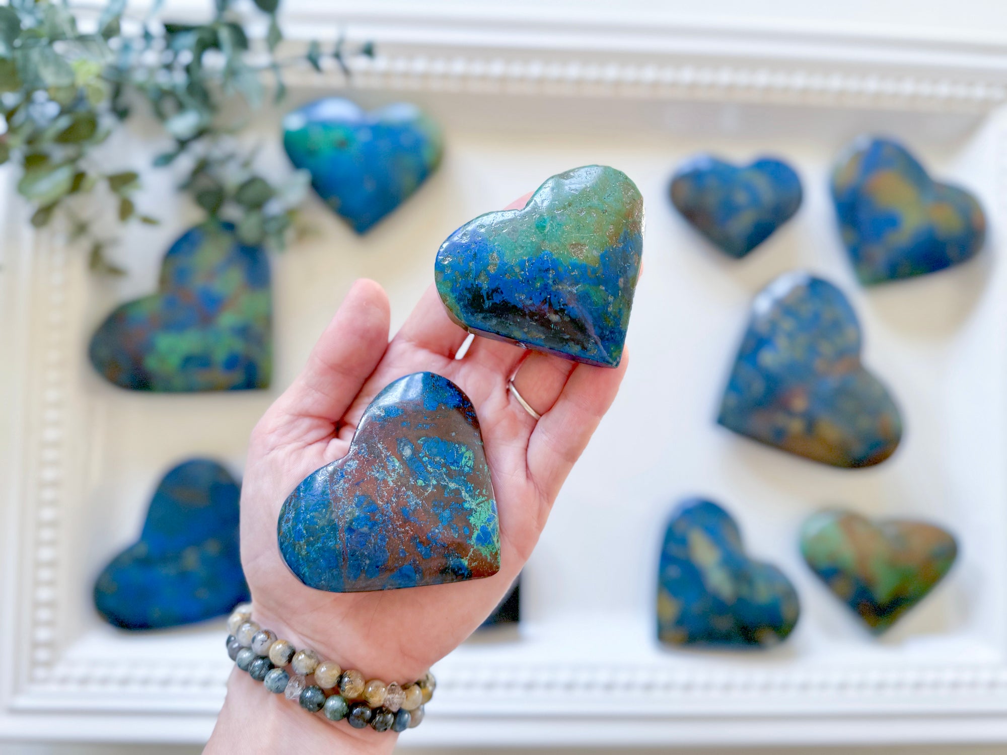 Azurite Polished Heart