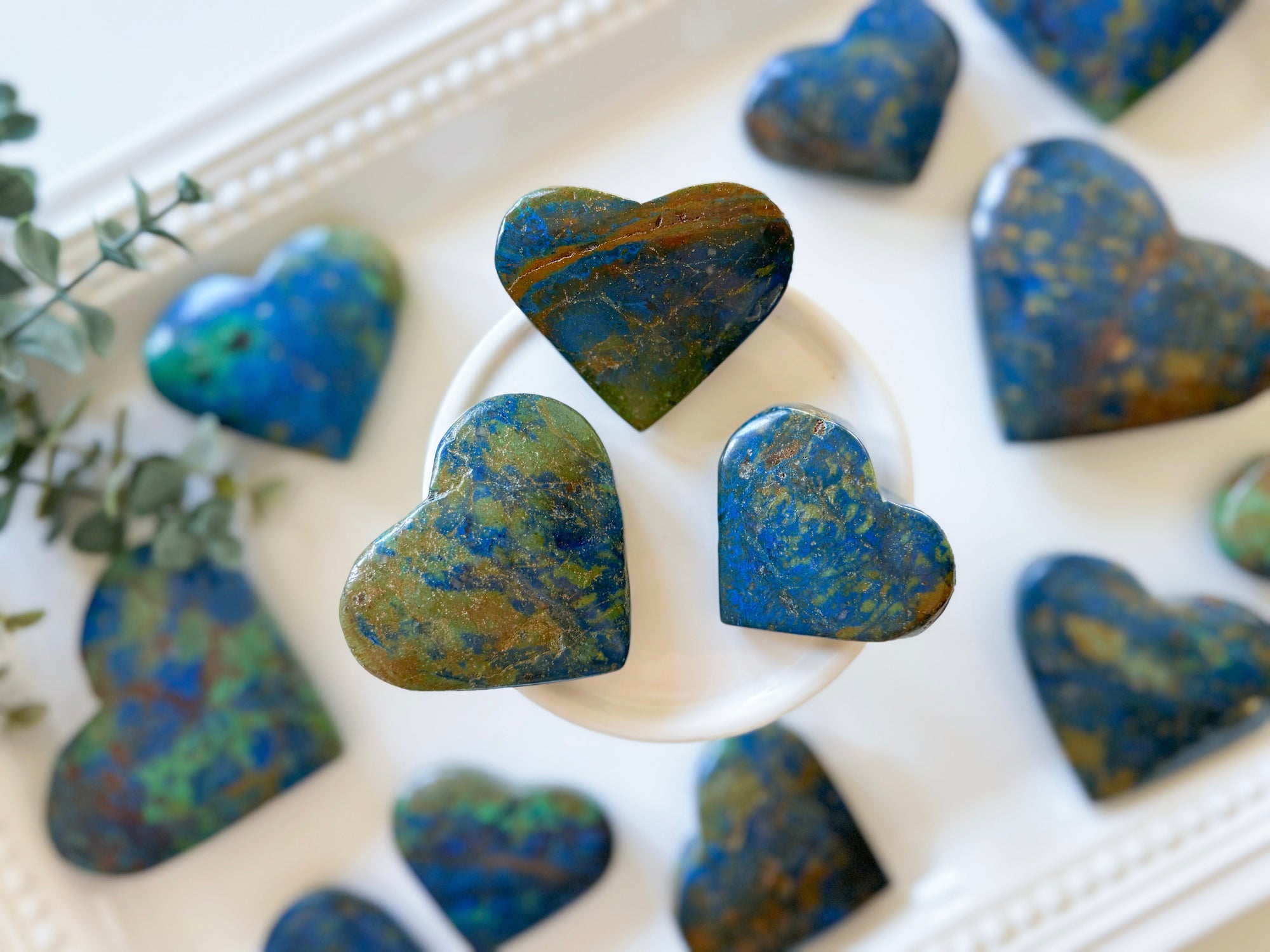 Azurite Polished Heart