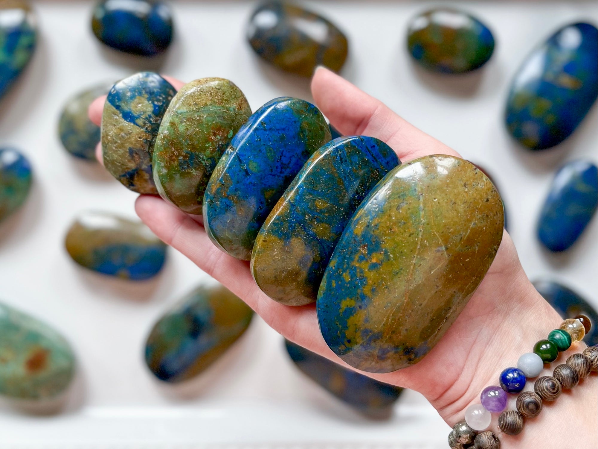 Azurite Polished Palm Stones