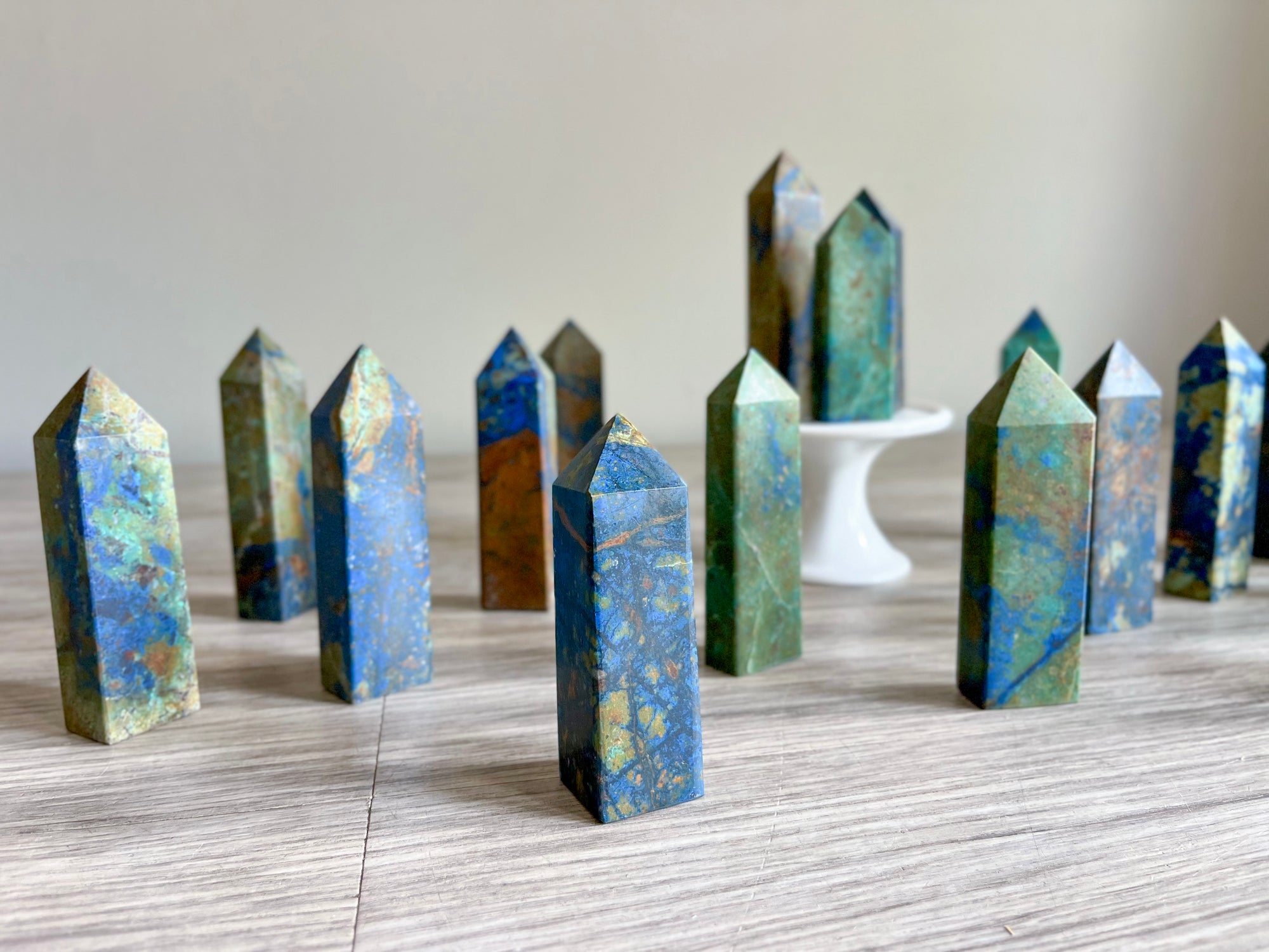 Azurite Polished Towers