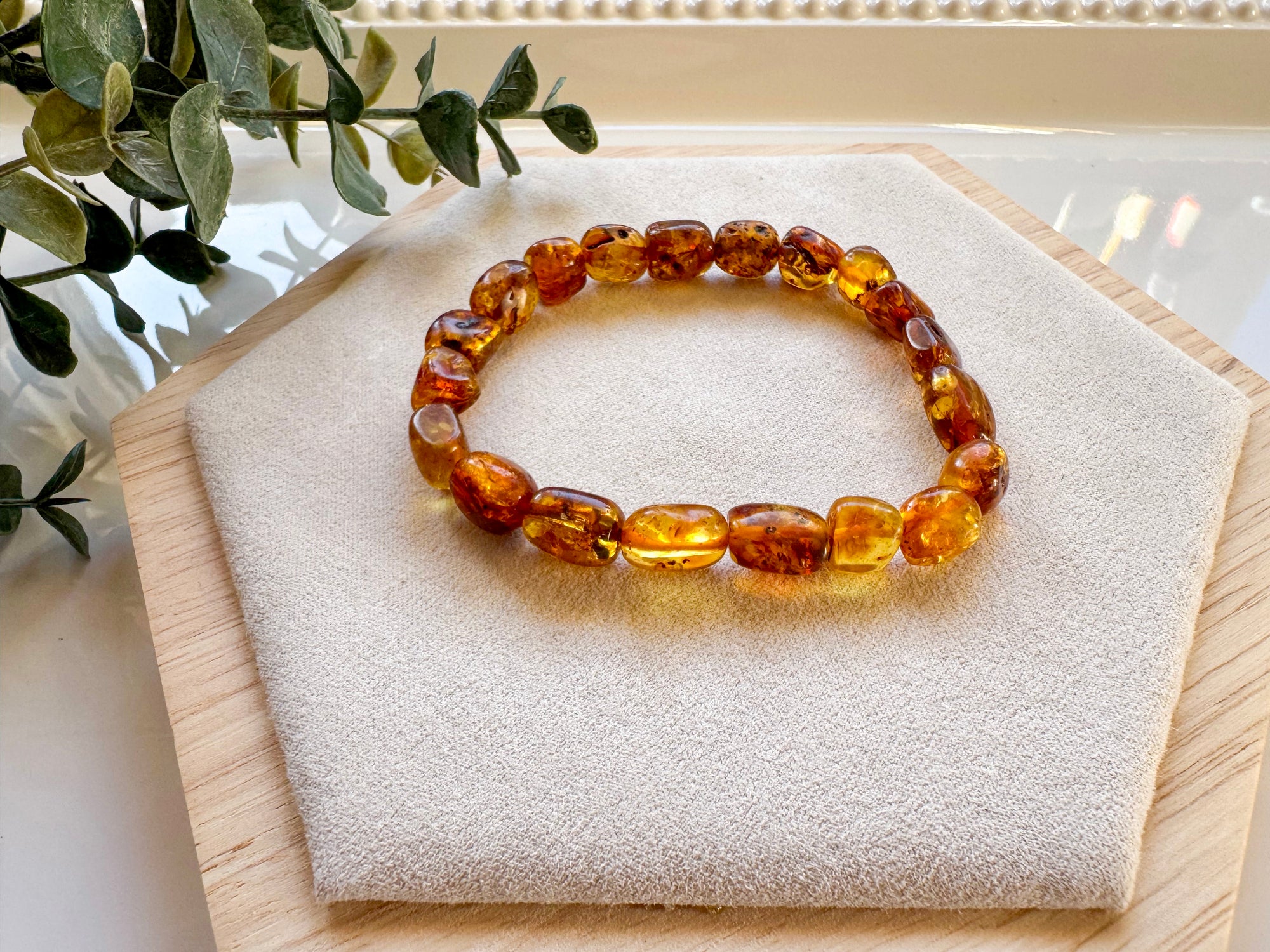 Baltic Sea Amber Beaded Bracelet