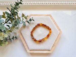 Baltic Sea Amber Beaded Bracelet