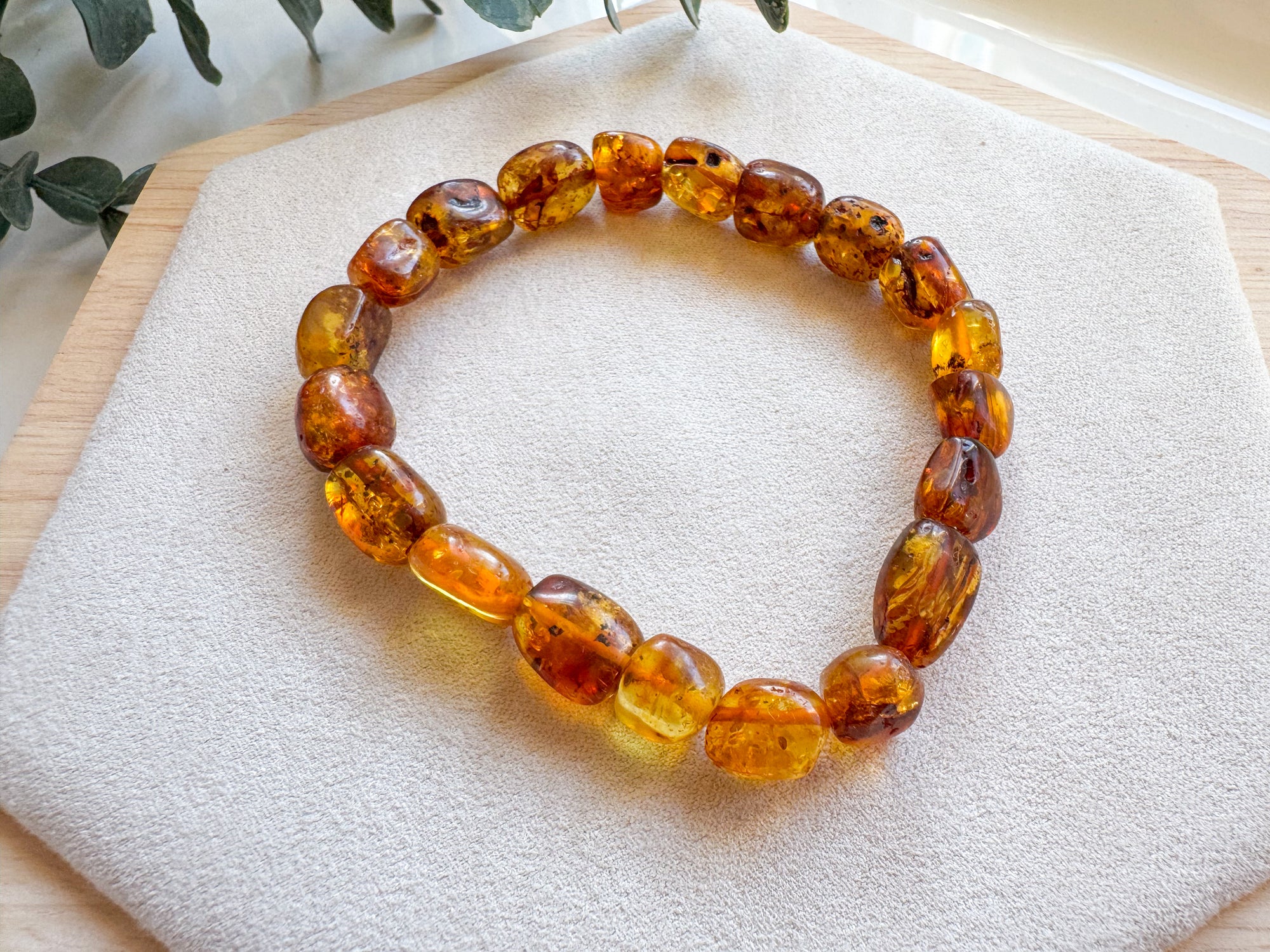 Baltic Sea Amber Beaded Bracelet