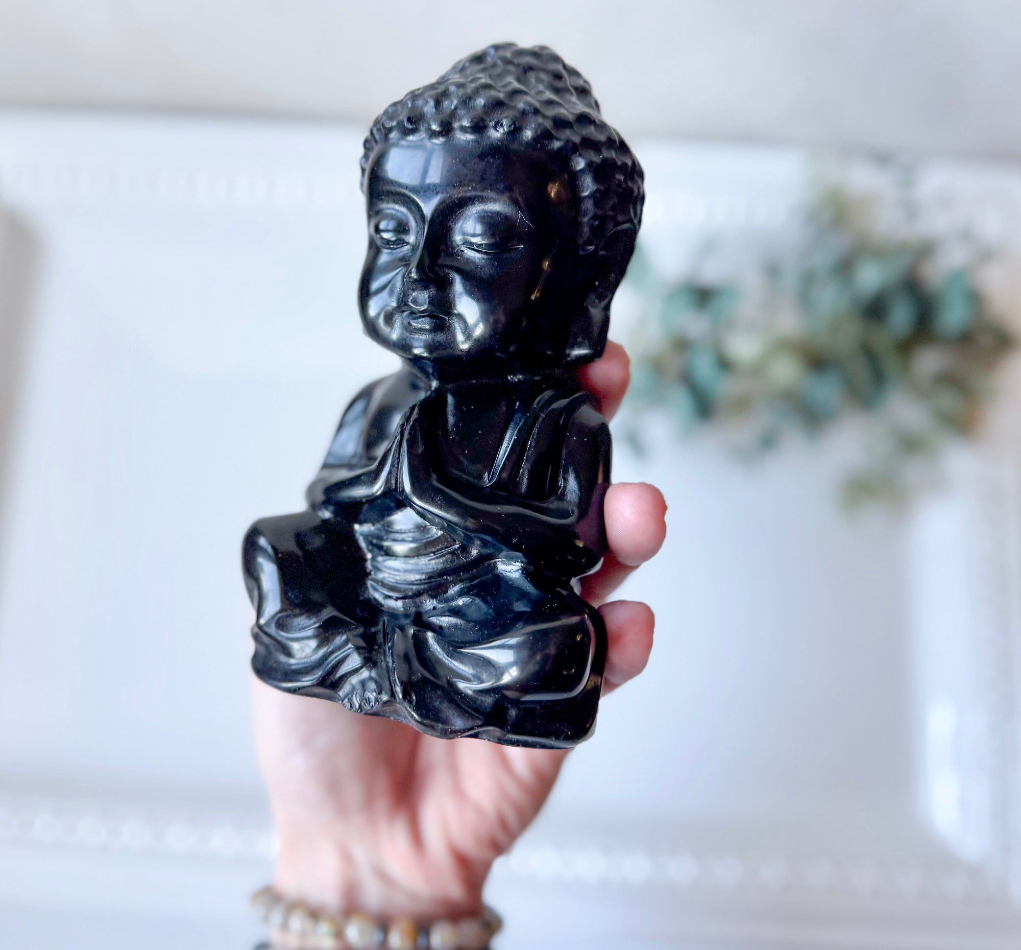 Black Obisidian Baby Buddha