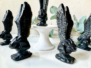 Black Obsidian Angel of Remembrance & Redemption Carving