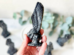 Black Obsidian Angel of Remembrance & Redemption Carving