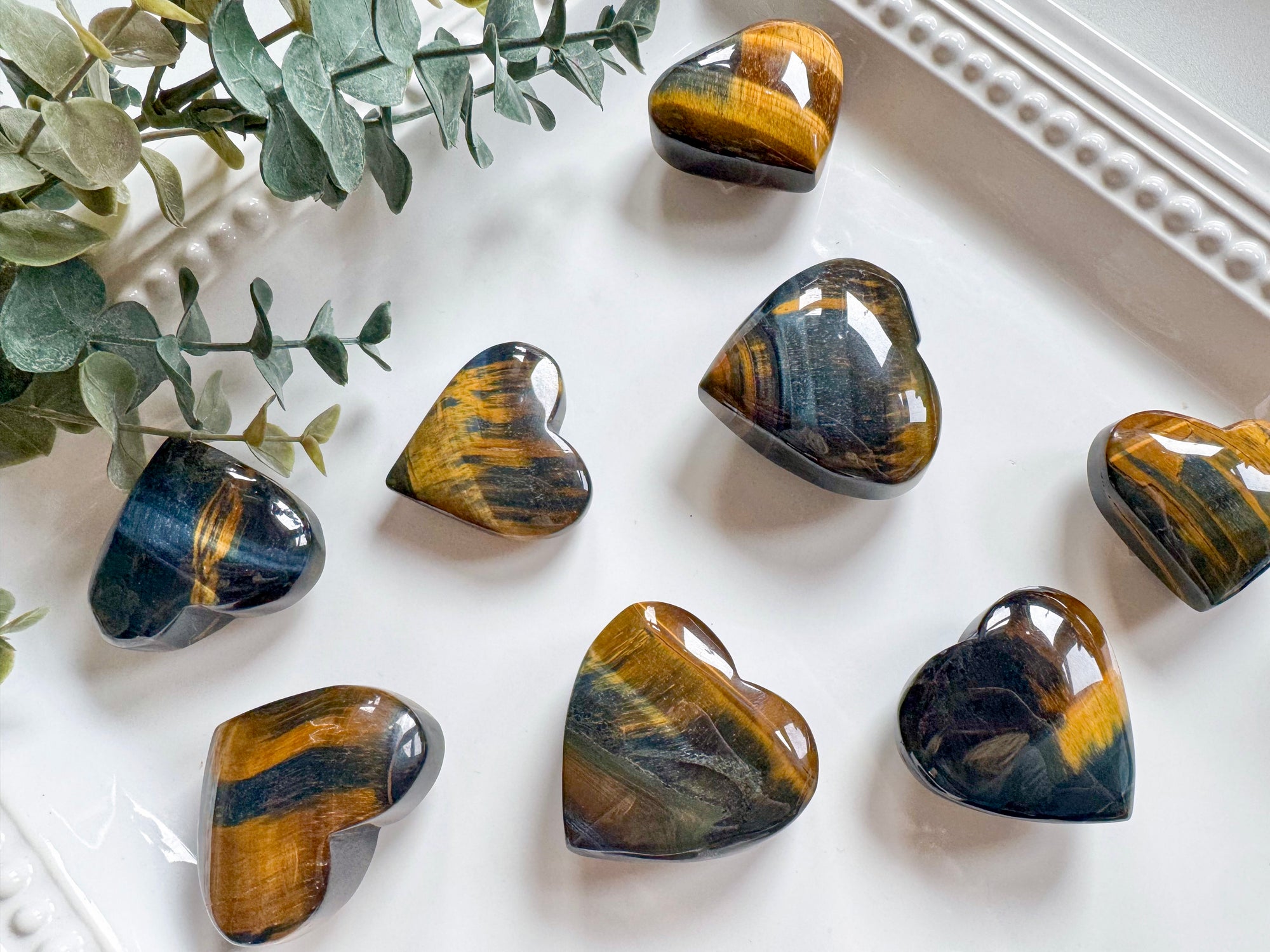 Blue Tiger Eye Heart