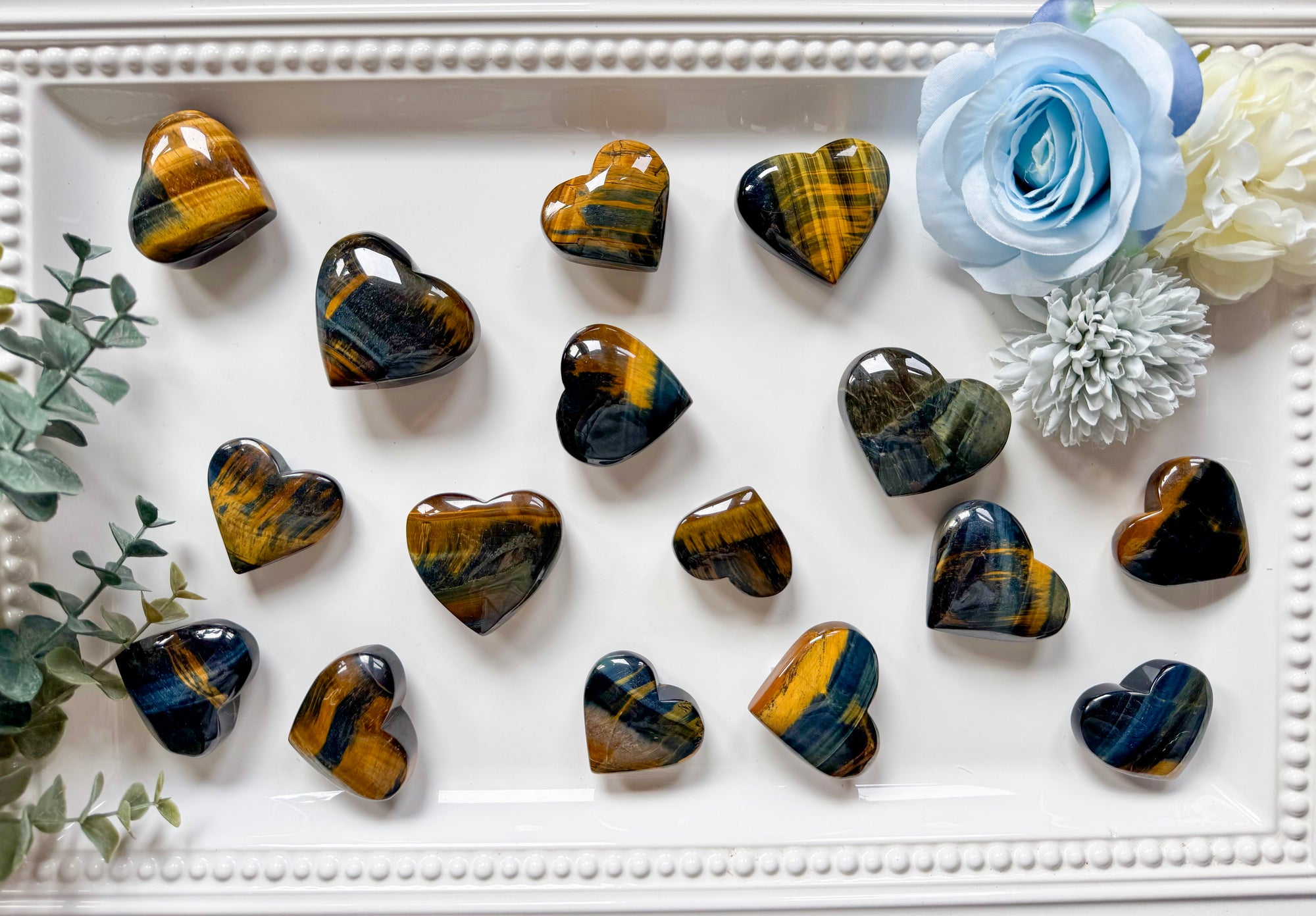 Blue Tiger Eye Heart