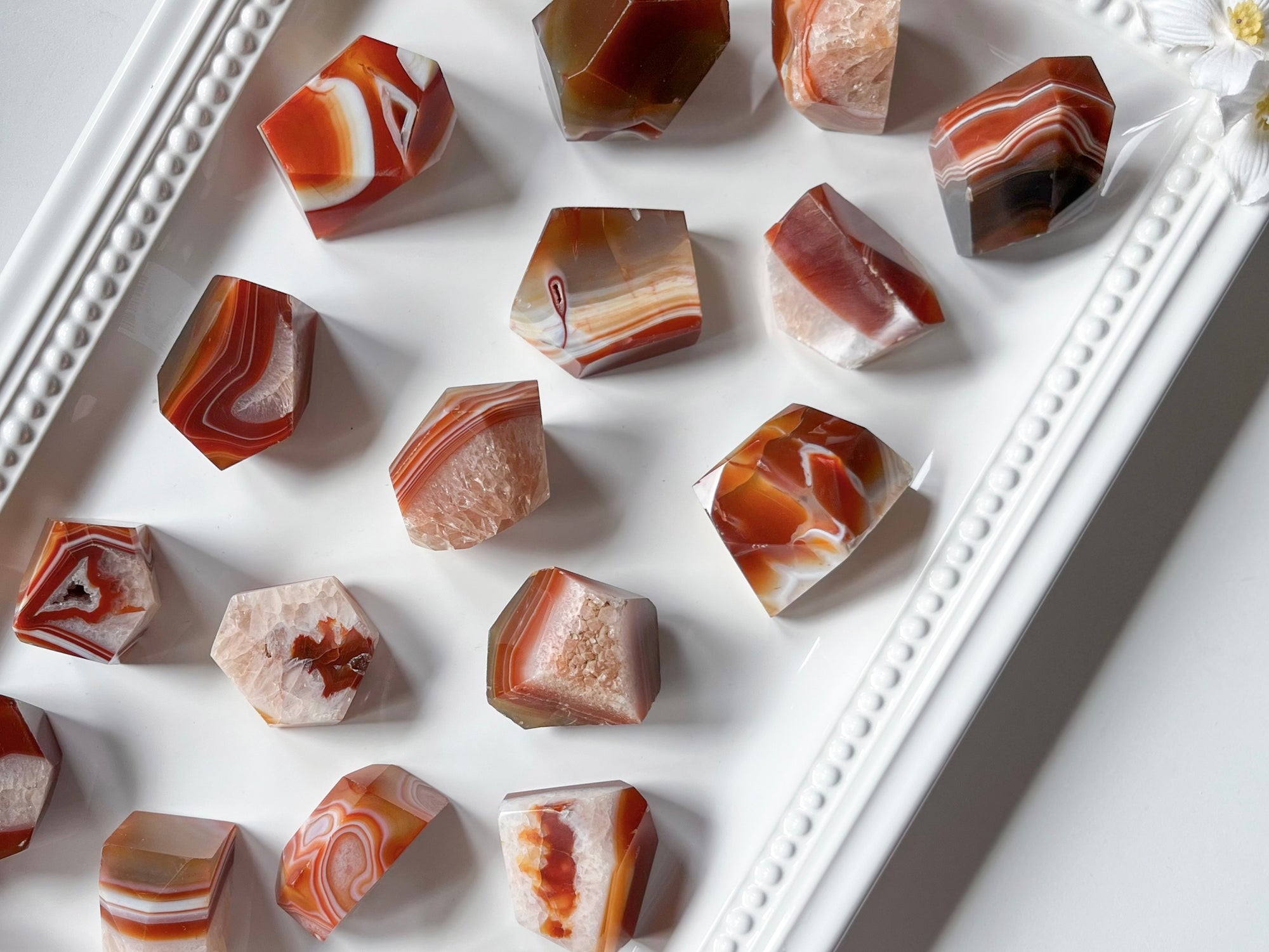 Carnelian Faceted Free Form