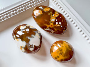 Carnelian Orca Agate Palm Stone