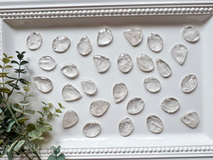 Clear Quartz Drilled Pendants Cabochons