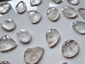 Clear Quartz Drilled Pendants Cabochons