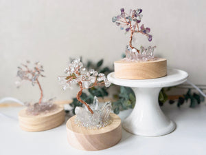 Crystal Mini Bonsai Tree on Light Base