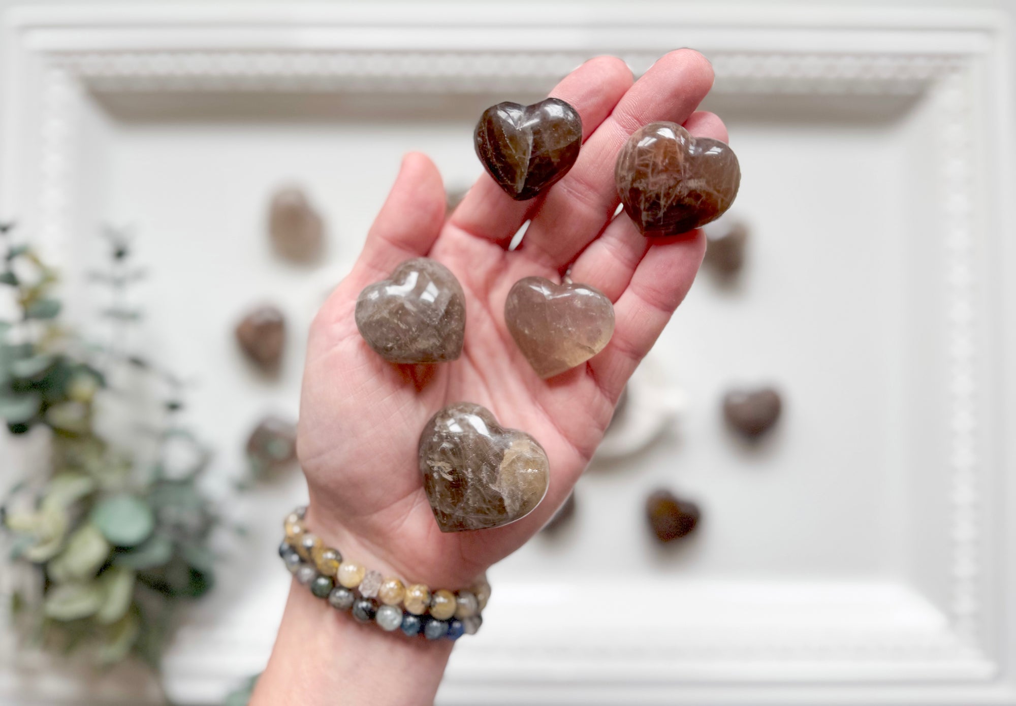 Dark Smoky Quartz Mini Heart || Madagascar
