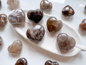 Dark Smoky Quartz Mini Heart || Madagascar
