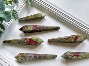 Dragon Blood Jasper Cut Base Wand