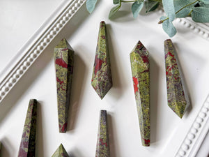 Dragon Blood Jasper Cut Base Wand