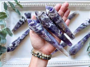 Dream (Chevron) Amethyst Cut Base Wand