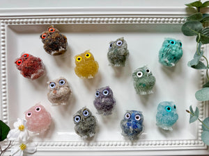 Crystal Chip Resin Owl