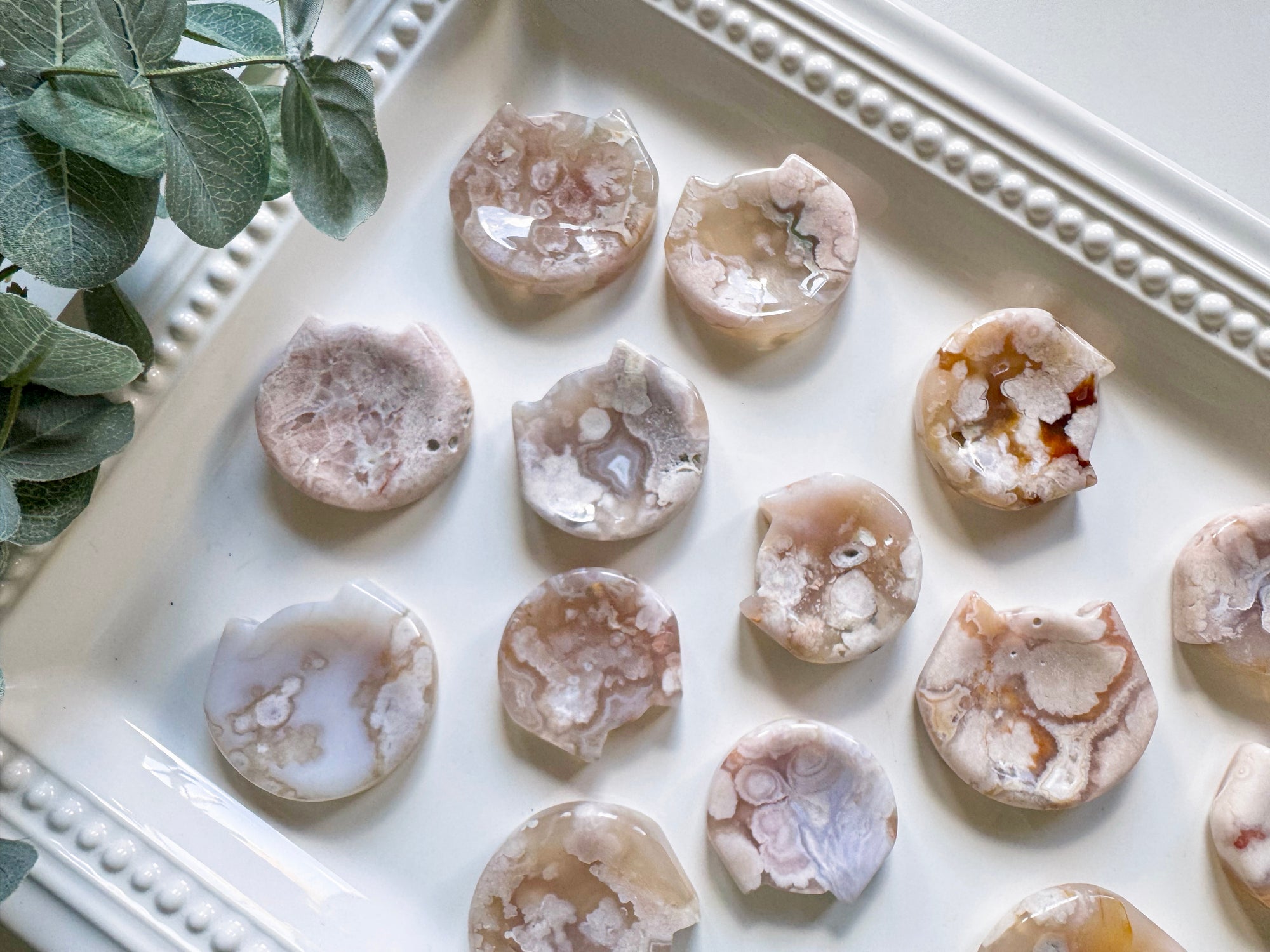 Flower Agate Cat Dish