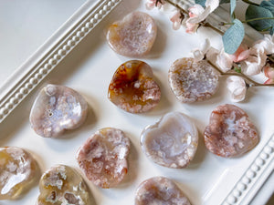 Flower Agate Heart Dish