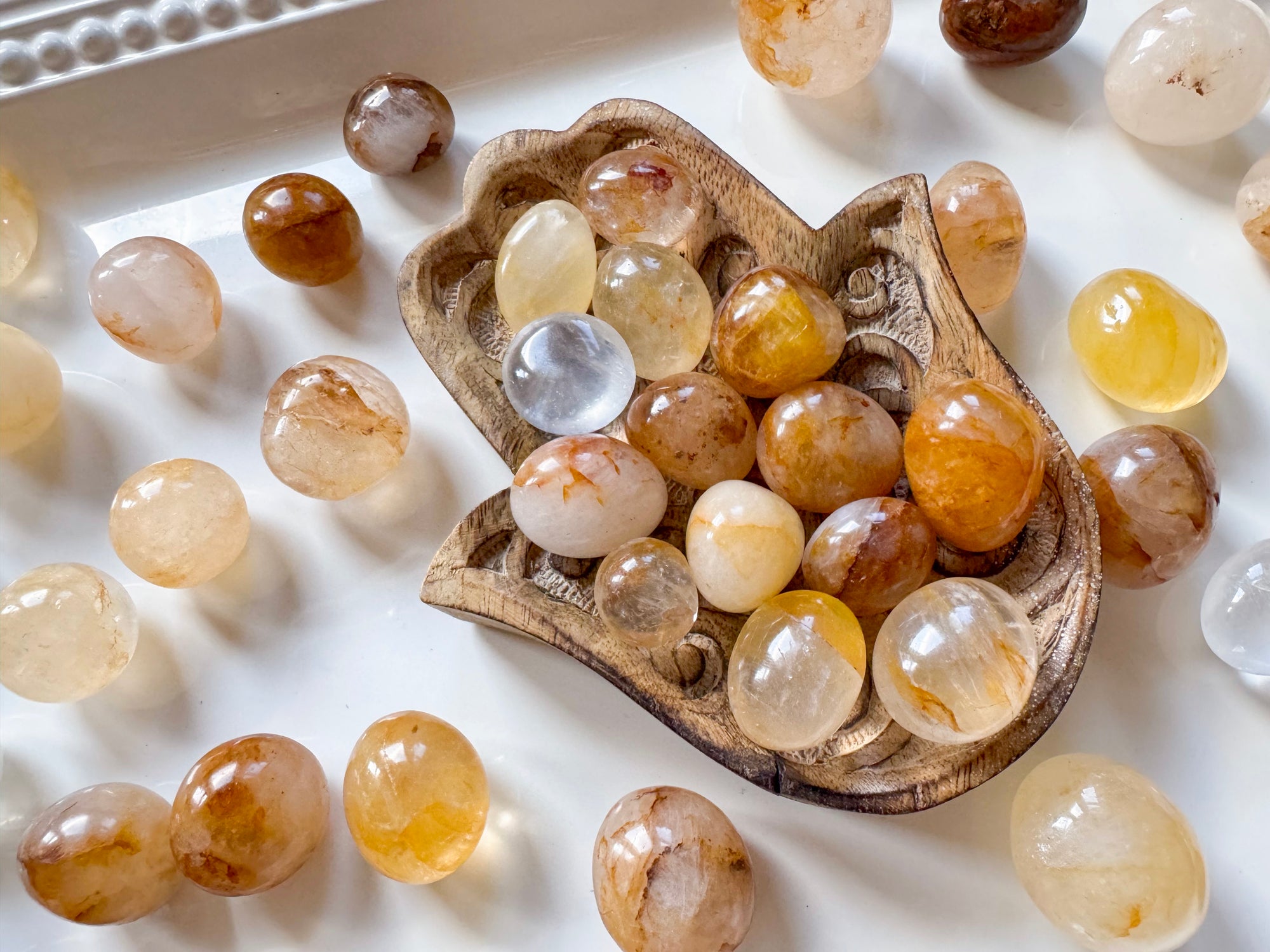 Golden Healer Round Tumbled Stone