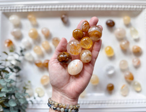 Golden Healer Round Tumbled Stone