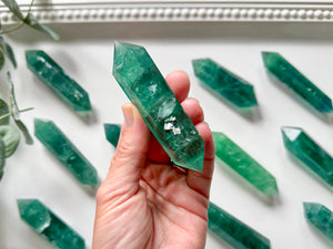 Green Fluorite Double Terminated Point