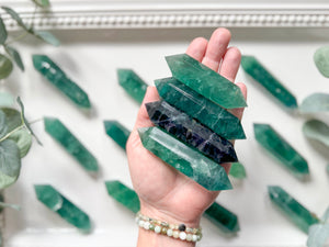 Green Fluorite Double Terminated Point