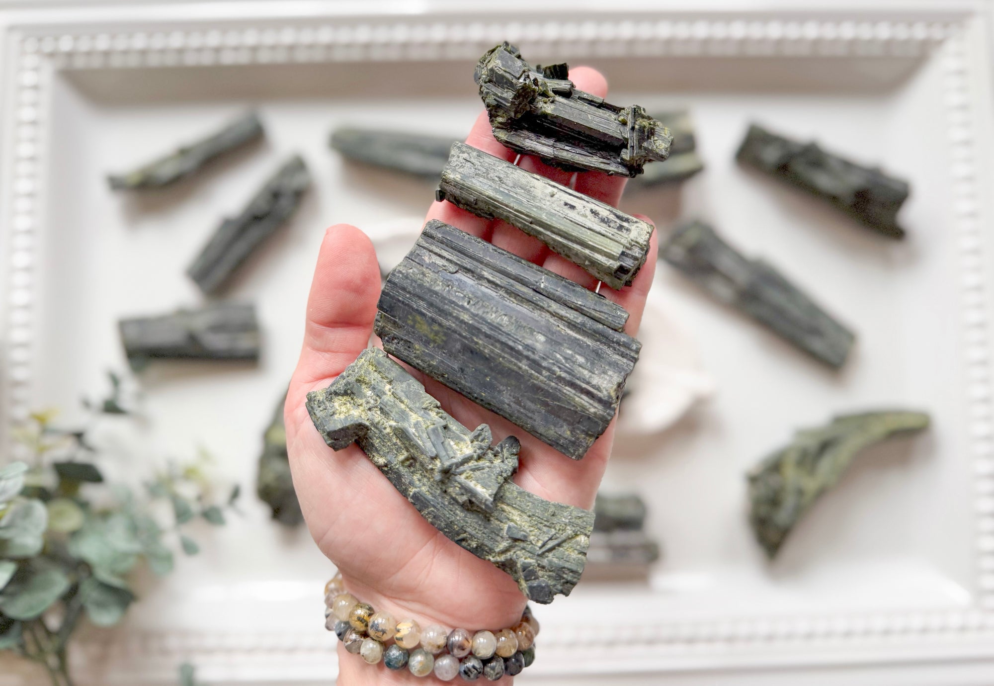 Green Tourmaline Raw Sticks