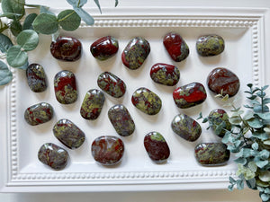 Dragon Blood Jasper Palm Stone