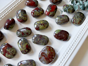 Dragon Blood Jasper Palm Stone