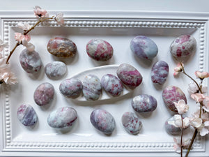 Pink Tourmaline Palm Stone