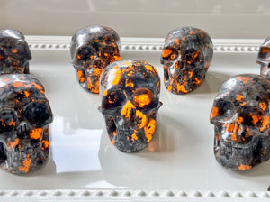 Flame Stone Crystal Skull || UV Reactive