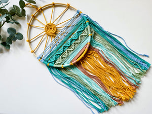 Sunburst Sun Macrame Dreamcatcher