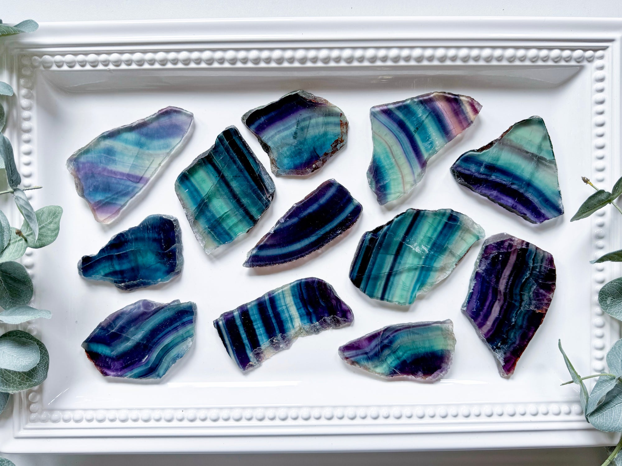 Fluorite Raw & Polished Slab