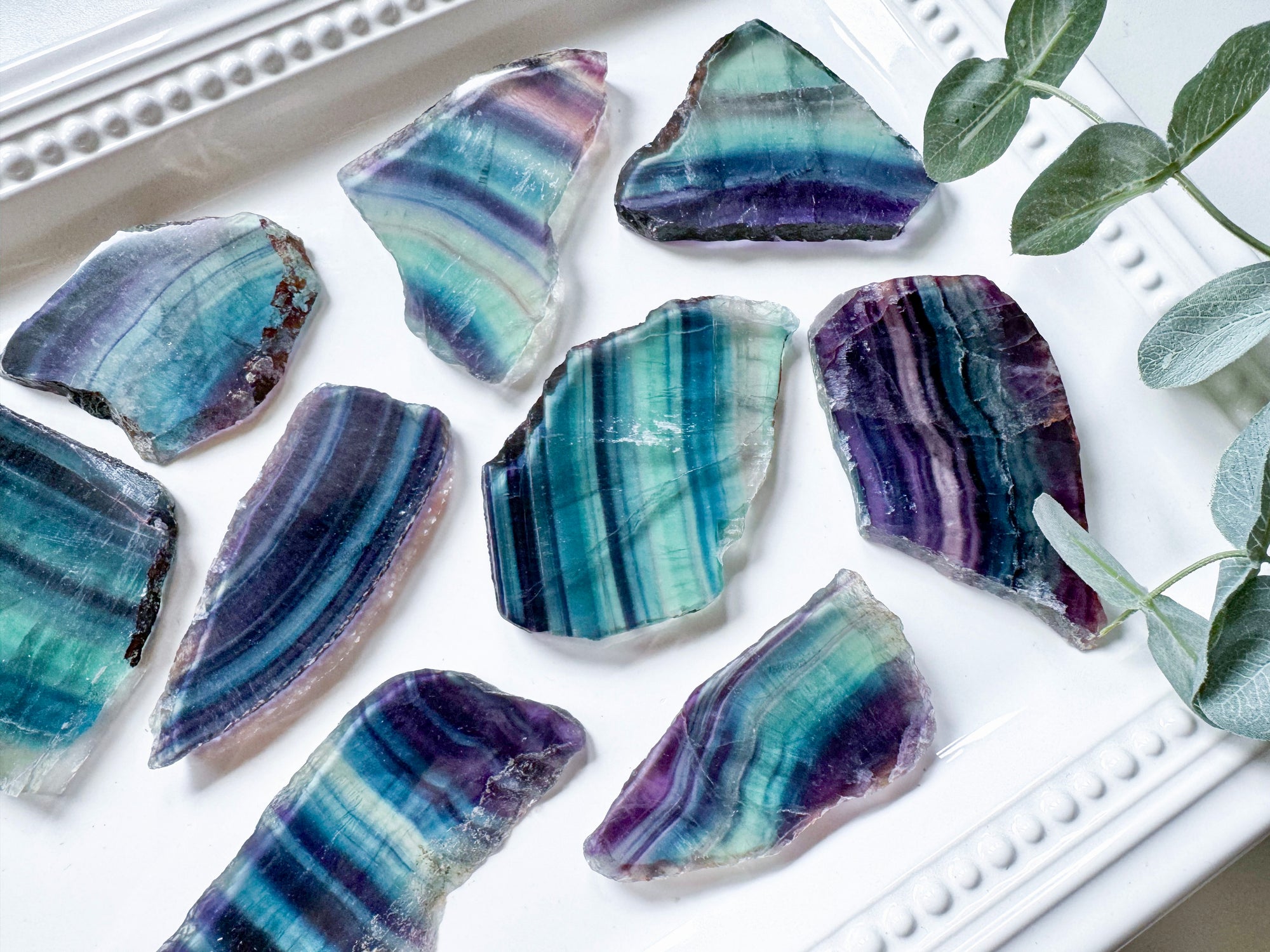 Fluorite Raw & Polished Slab