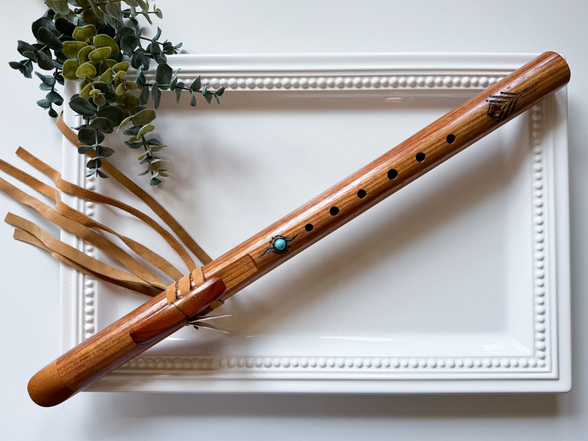 21.5" Hand Carved Ulin Flute || G Note 432 Hz