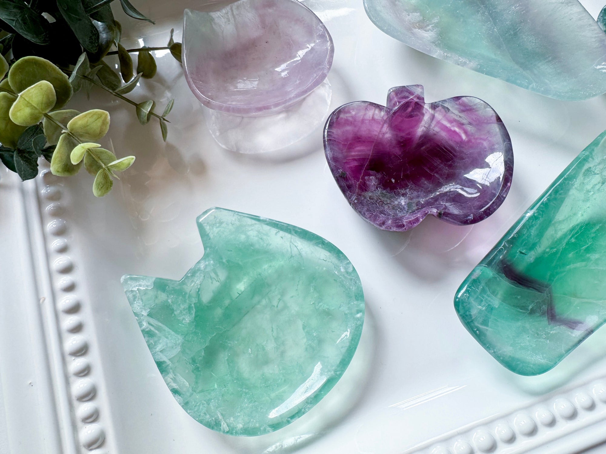 Fluorite Trinket Bowls || Assorted Shapes