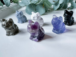 Mini Kitten Crystal Carving