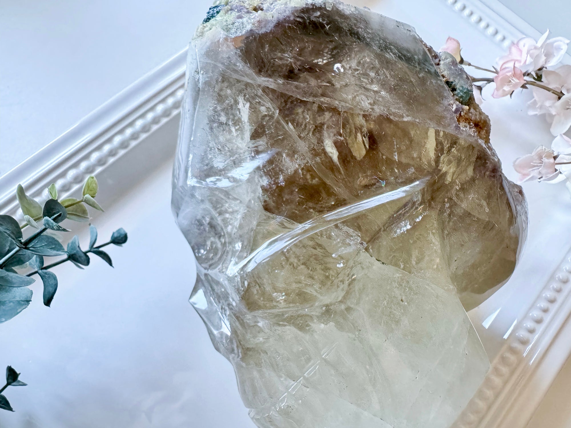 Citrine Skull with Inclusions || Brazil