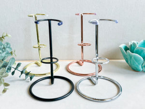 Metal Crystal Wand Double Ring Stand