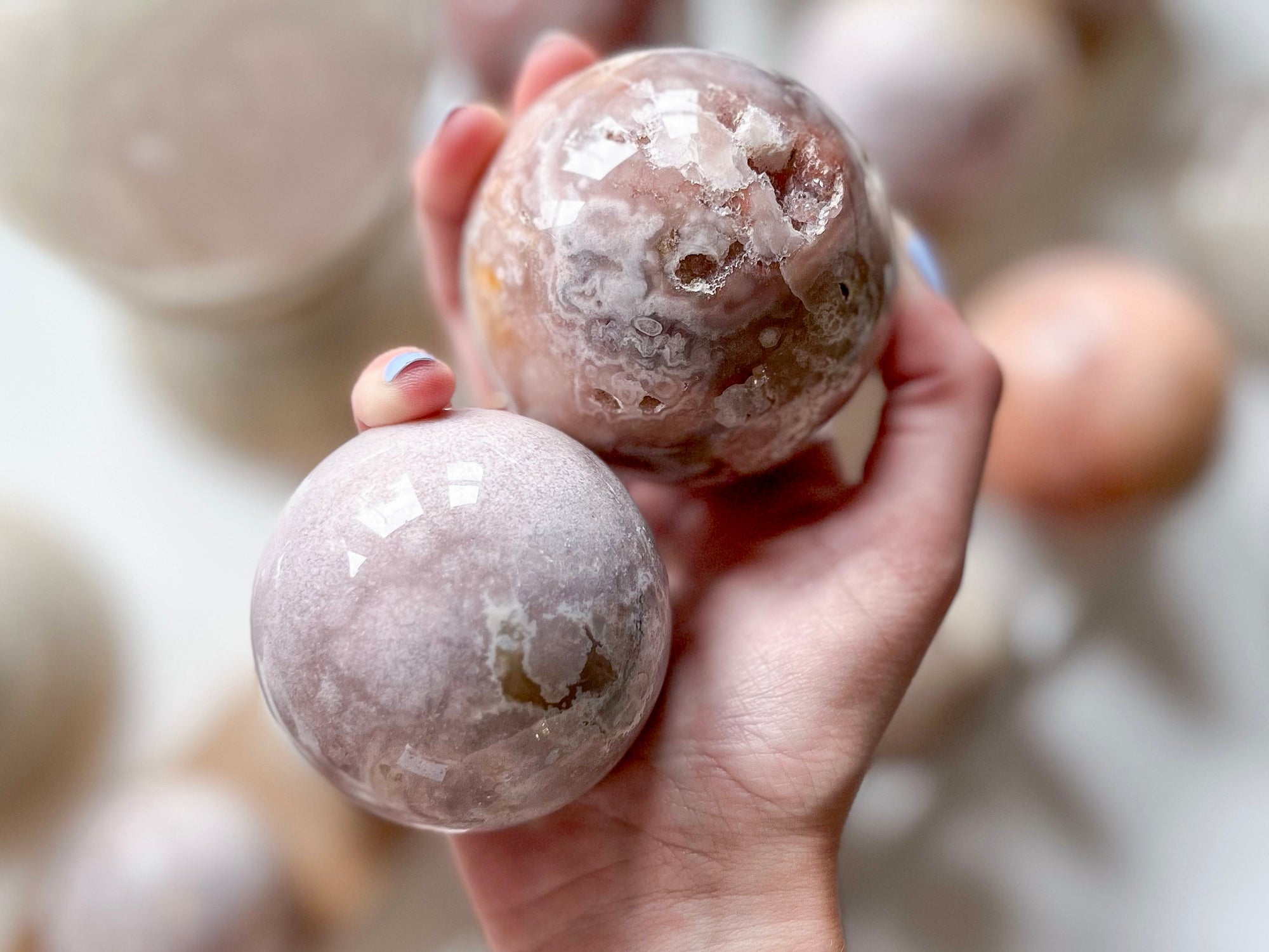 Pink Amethyst with Inclusions Sphere