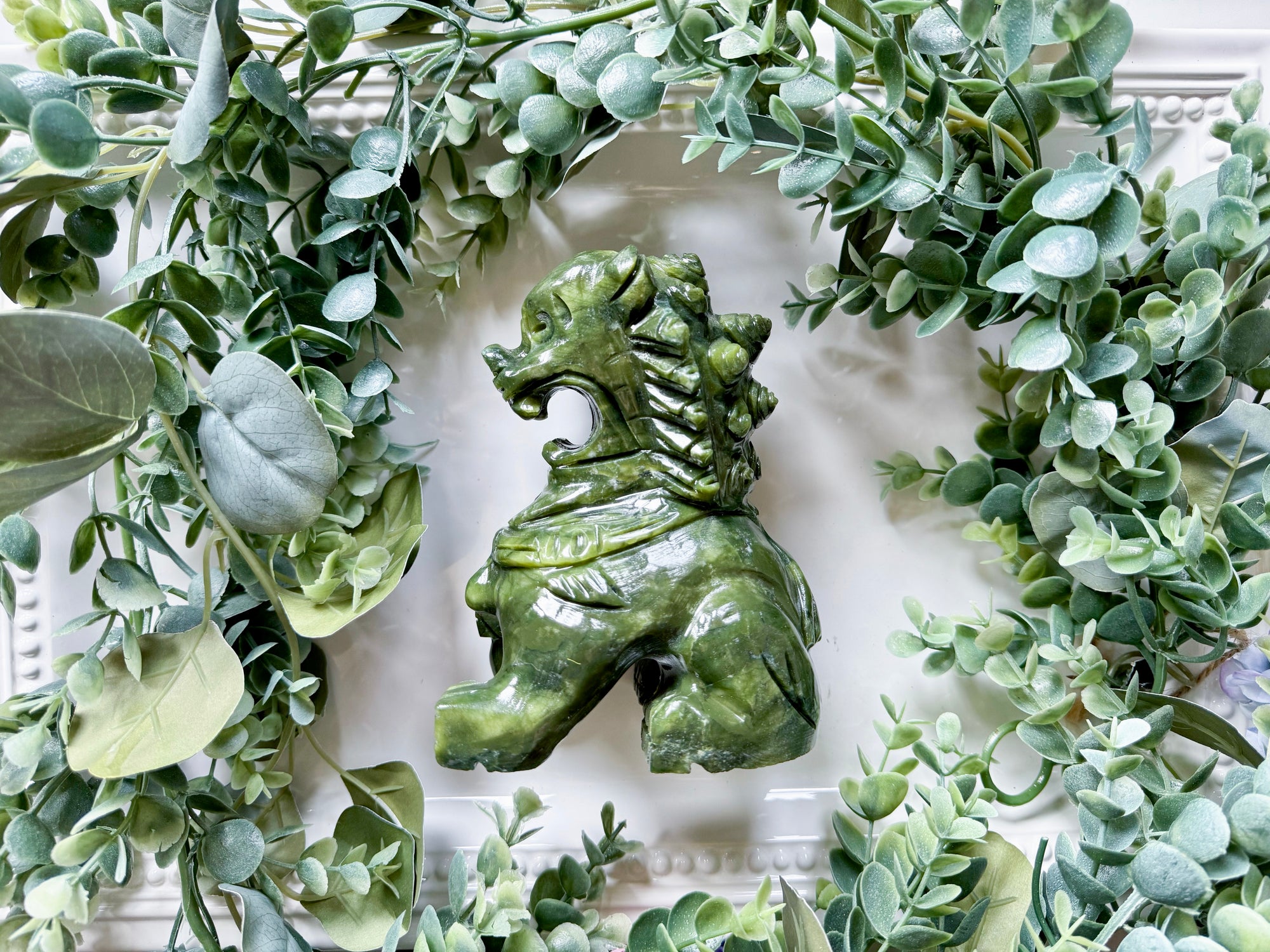 Jade Foo Dog Carving