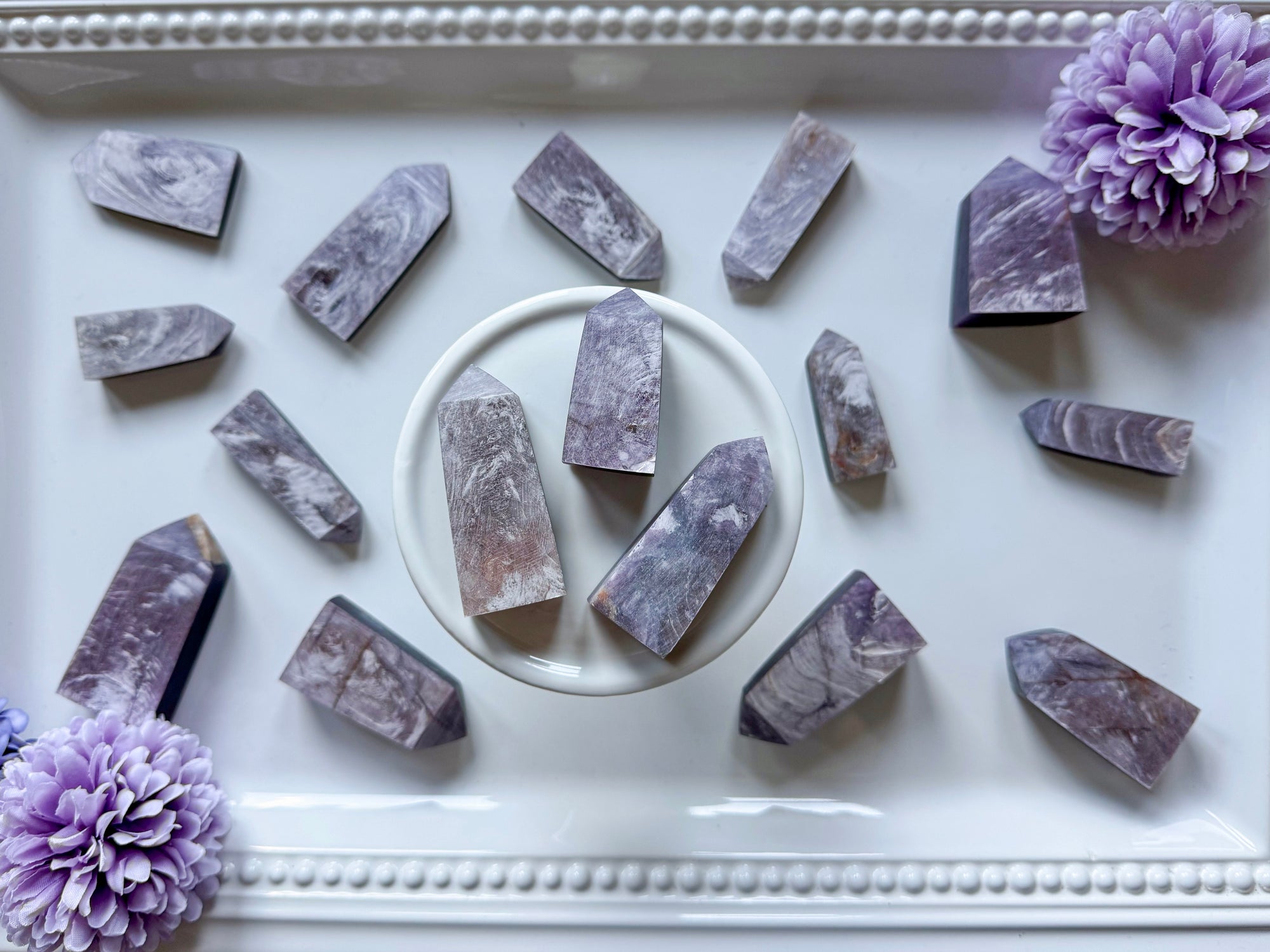 Purple Mica Lepidolite Tower