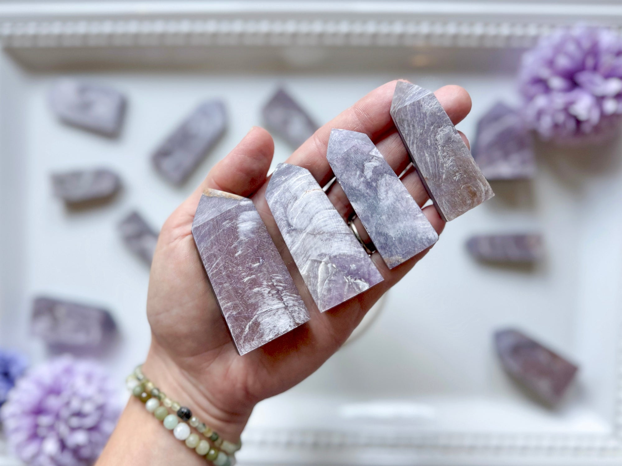 Purple Mica Lepidolite Tower